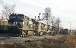 NS 9433 on one end of a massive string of locos